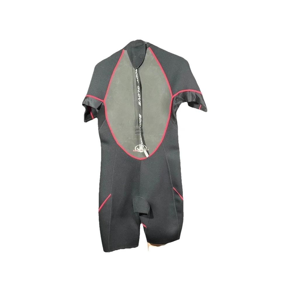 Mens Body Glove Velocity 2mm Shorty Wetsuit Black Red Springsuit Medium